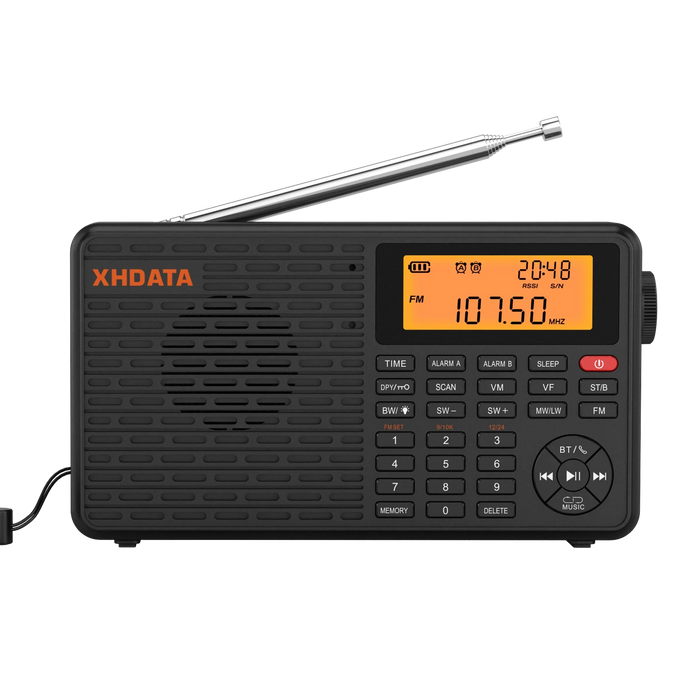 Draagbare digitale stereo radio, zwart