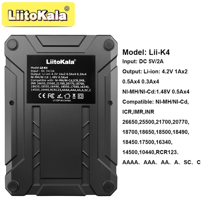 Slimme batterijoplader LiitoKala Lii-K4