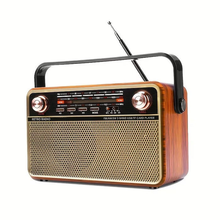 Draagbare AM/FM/SW-radio met USB, TF en AUX