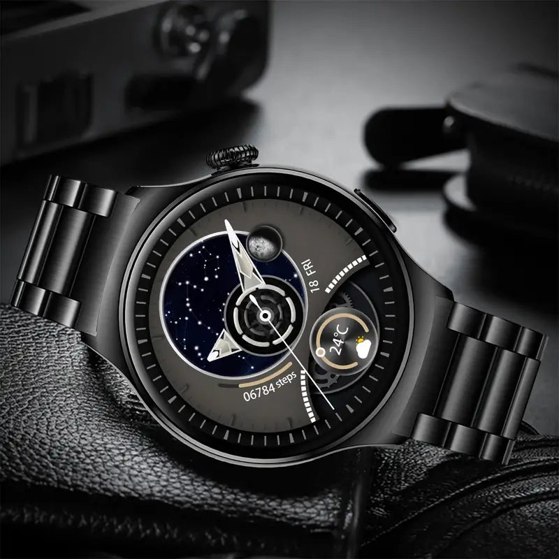 Black men's large-screen sports smartwatch