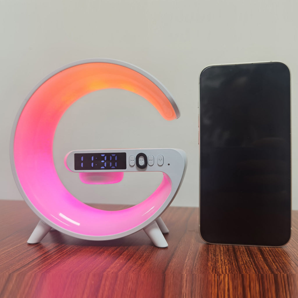 Enceinte sans fil à charge rapide et éclairage RGB