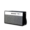 Mini-enceinte Bluetooth portable au fini rétro, noire