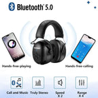 Black electronic Bluetooth hearing protection earmuffs
