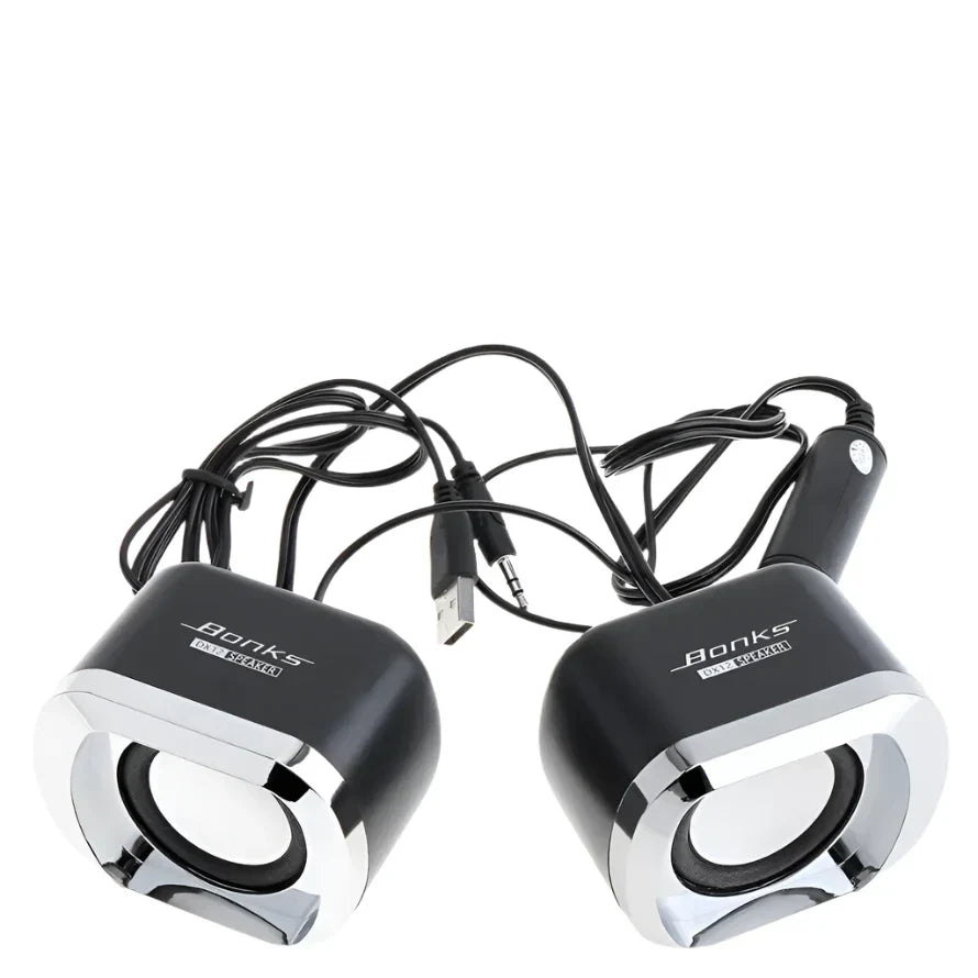 Computerspeakers met subwoofer voor lage tonen, zwart