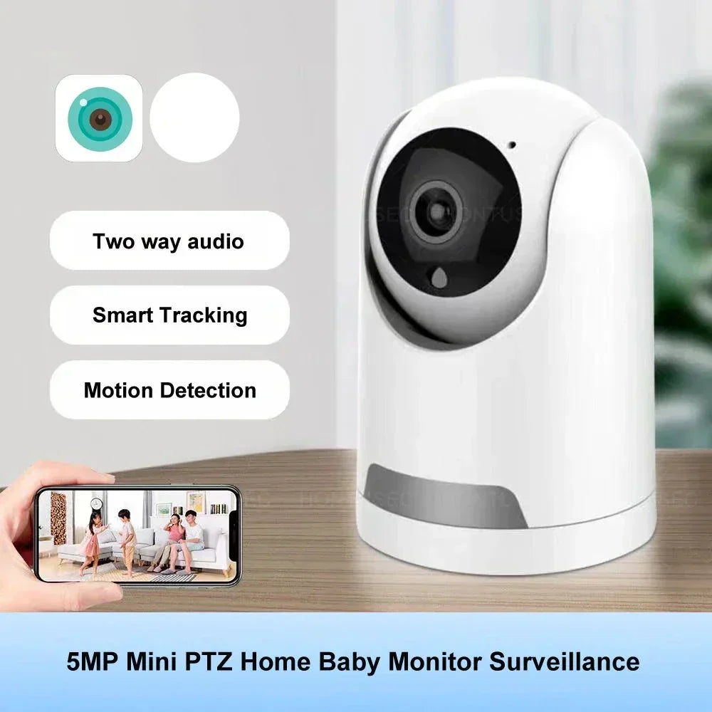 Mini-caméra Wi-Fi à vision nocturne avec fonction babyphone