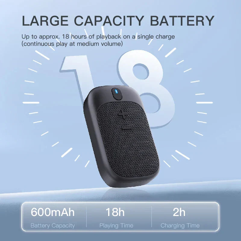 Waterbestendige draagbare mini Bluetooth-luidspreker, zwart