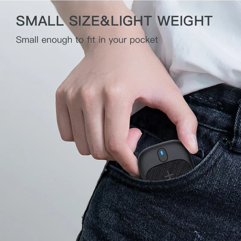 Waterbestendige draagbare mini Bluetooth-luidspreker, zwart