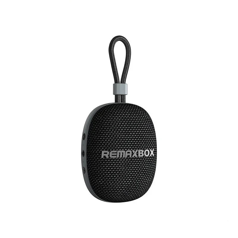 Black water-resistant portable outdoor Bluetooth speaker