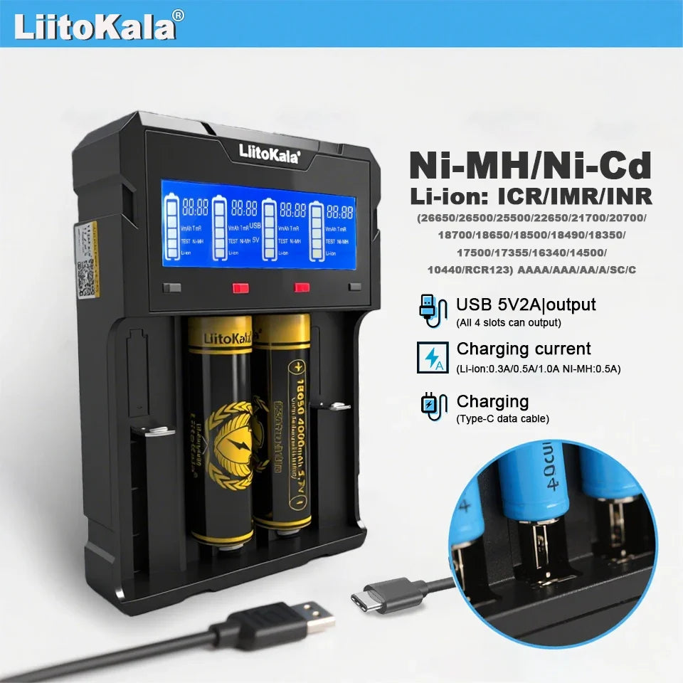 Slimme batterijoplader LiitoKala Lii-K4
