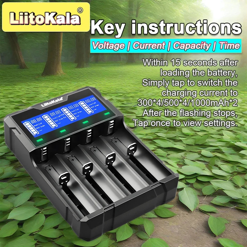 Slimme batterijoplader LiitoKala Lii-K4