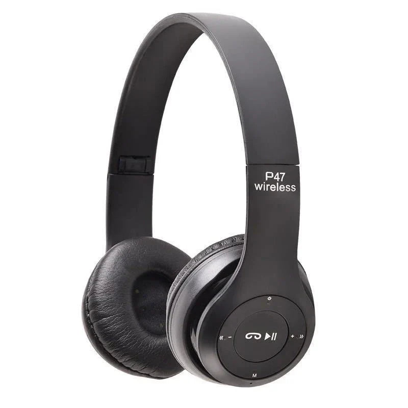 Draadloze Bluetooth-hoofdtelefoon, zwart