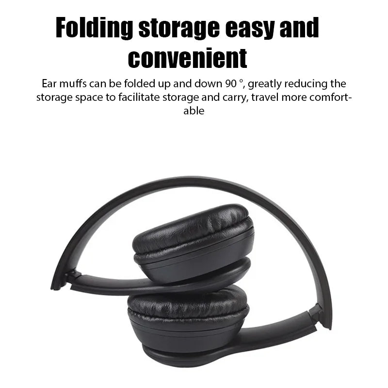 Draadloze Bluetooth-hoofdtelefoon, zwart