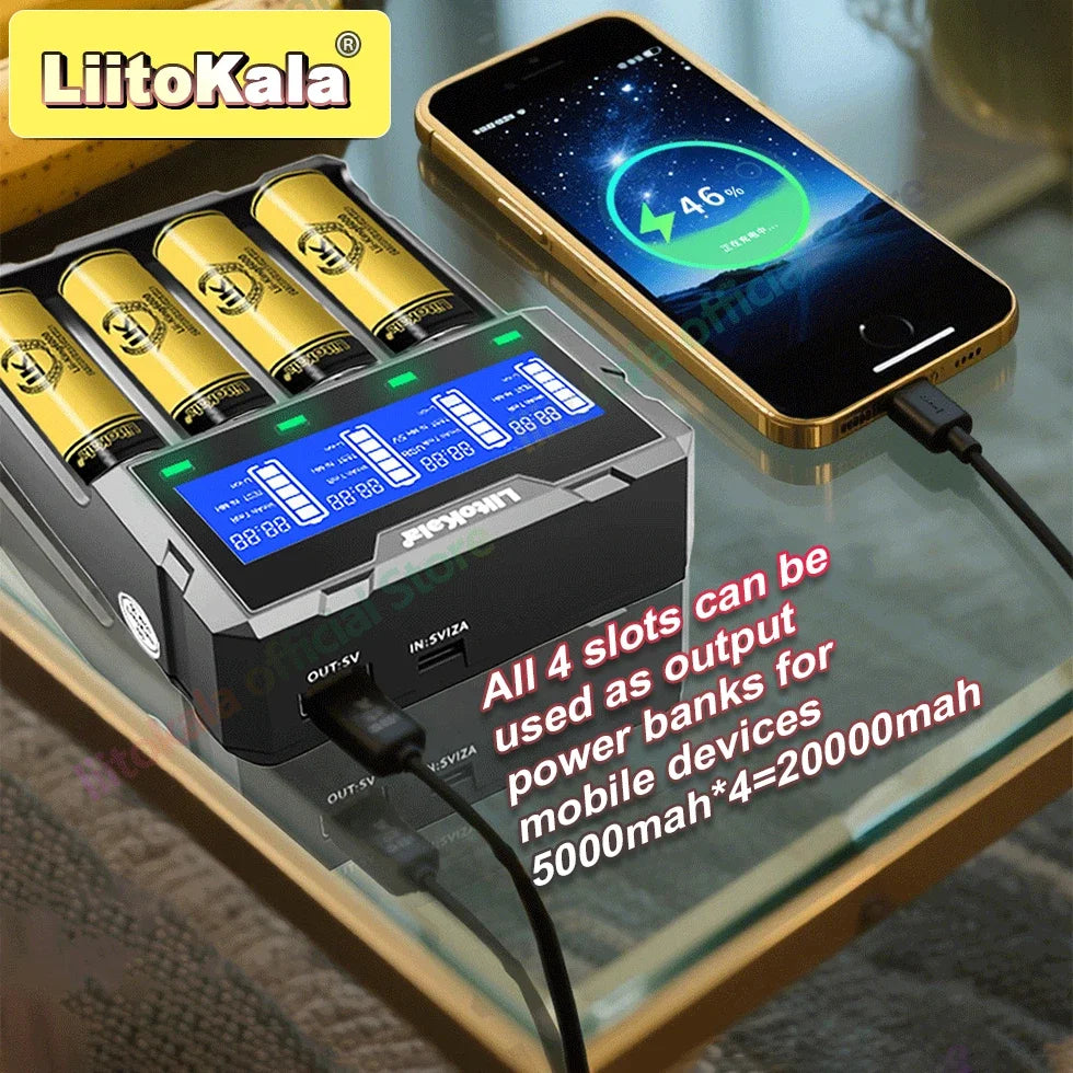 Slimme batterijoplader LiitoKala Lii-K4