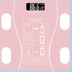 Slimme Bluetooth-weegschaal met lichaamsvetmeting, roze