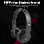 Draadloze Bluetooth-hoofdtelefoon, zwart