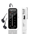 Compacte draagbare multibandradio, wit