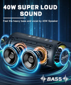 40 W stereo Bluetooth-luidspreker, zwart