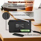 Black portable digital stereo radio