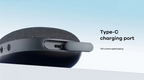 Black water-resistant portable outdoor Bluetooth speaker