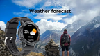 Montre connectée Bluetooth pour homme, noire