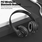 Draadloze Bluetooth-hoofdtelefoon, zwart