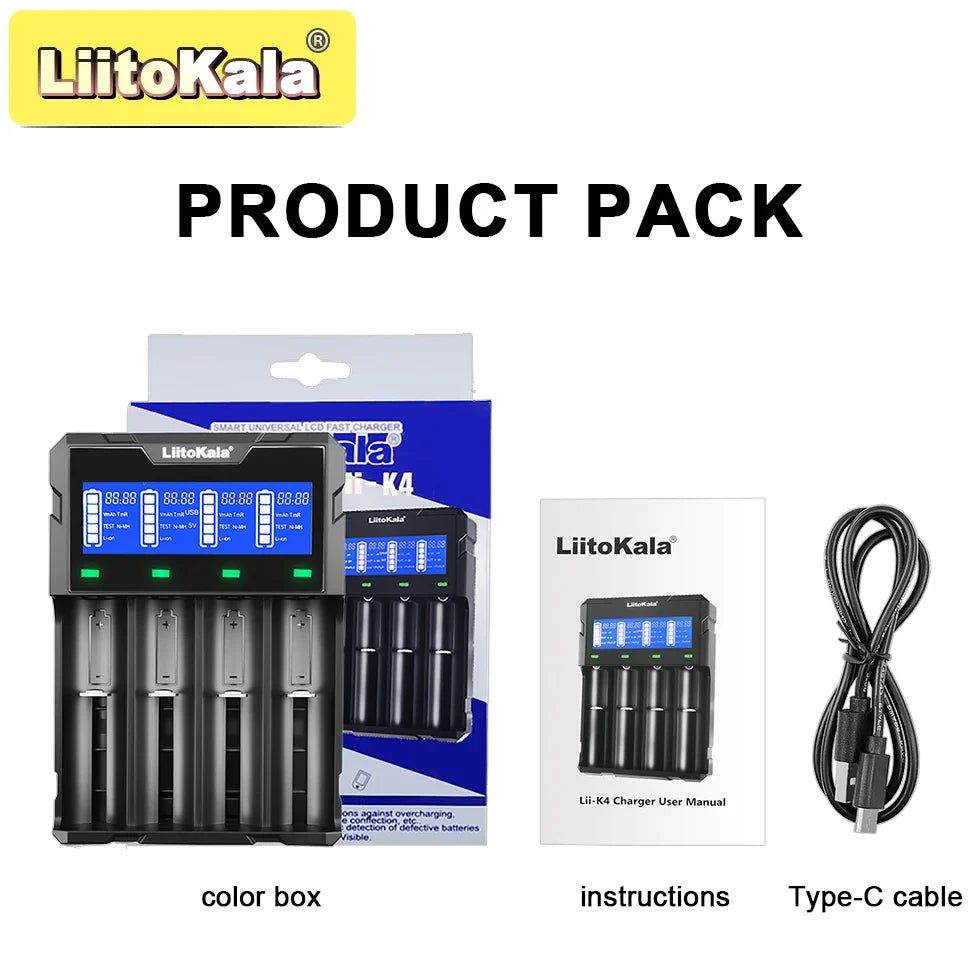 Slimme batterijoplader LiitoKala Lii-K4