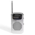 Draagbare multiband-pocket-miniradio, zilverkleurig
