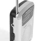 Mini-radio portable de poche multibande, argentée
