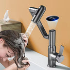 Smart rotating LED basin tap