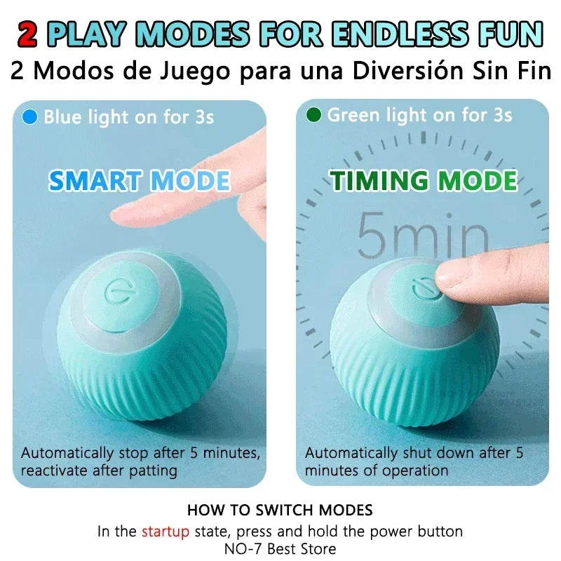 Smart interactive rolling ball for dogs and cats