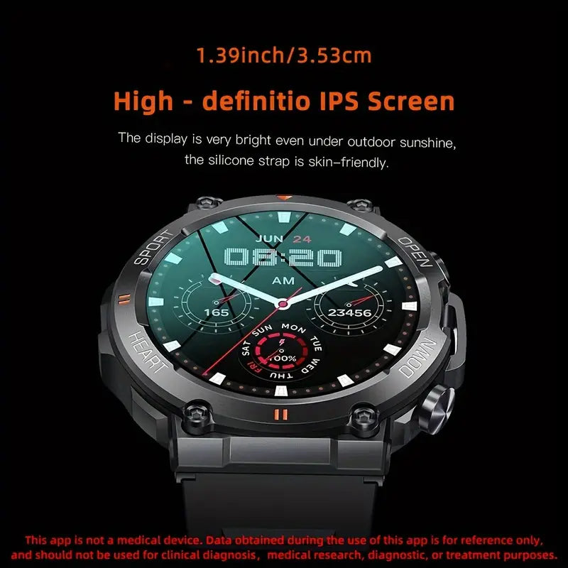 Round smartwatch with 3.53 cm screen