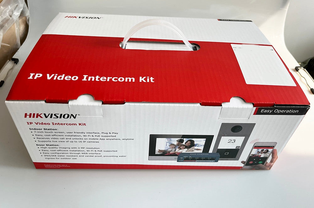 Kit visiophone IP Wi-Fi Hikvision avec moniteur de 7 pouces DS-KIS604-S(C)