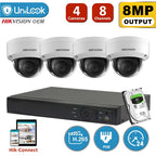 Hikvision 4K 8 MP IP-videobewakingsset met PoE, DS-2CD2185FWD-IS