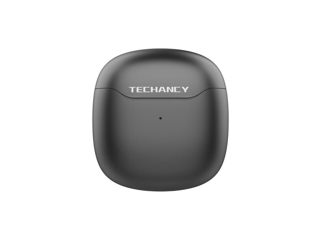 Black Techancy KP2709 TWS Bluetooth 5.3 earbuds, 10 m, 5 h music, 320 mAh case