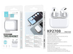 Techancy TWS KP2708 Bluetooth 5.3 oordopjes, wit, tot 5 uur afspeeltijd