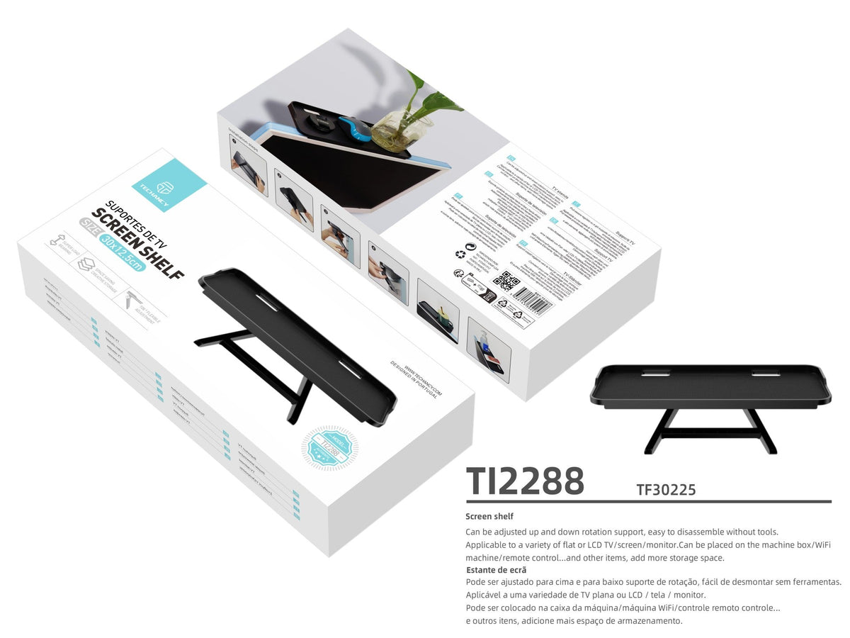 Techancy TI2288 standaard voor monitor, pc en tv, zwart