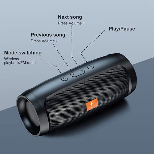 Draadloze luidspreker met dubbele subwoofer voor thuis of in de auto