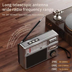 Multifunctionele draagbare radio FM/AM/Bluetooth/zonnepaneel