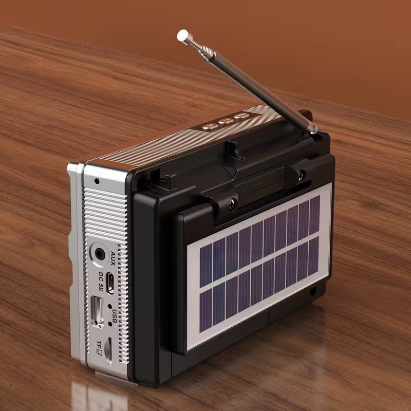 Multifunctionele draagbare radio FM/AM/Bluetooth/zonnepaneel