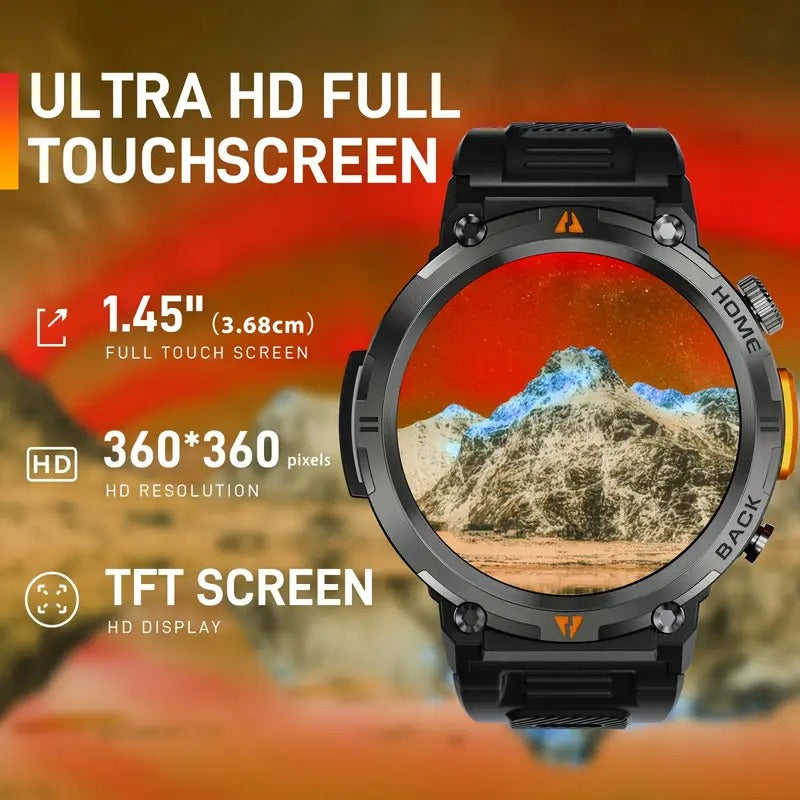 Montre connectée à écran tactile avec lampe torche