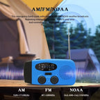 Radio d'urgence avec lampe torche et batterie externe