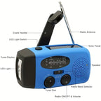 Radio d'urgence avec lampe torche et batterie externe