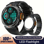 Montre connectée à écran tactile avec lampe torche