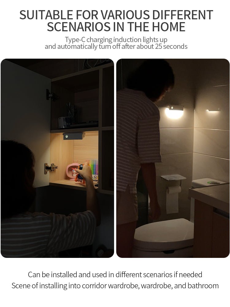 Smart magnetic wall light with motion sensor